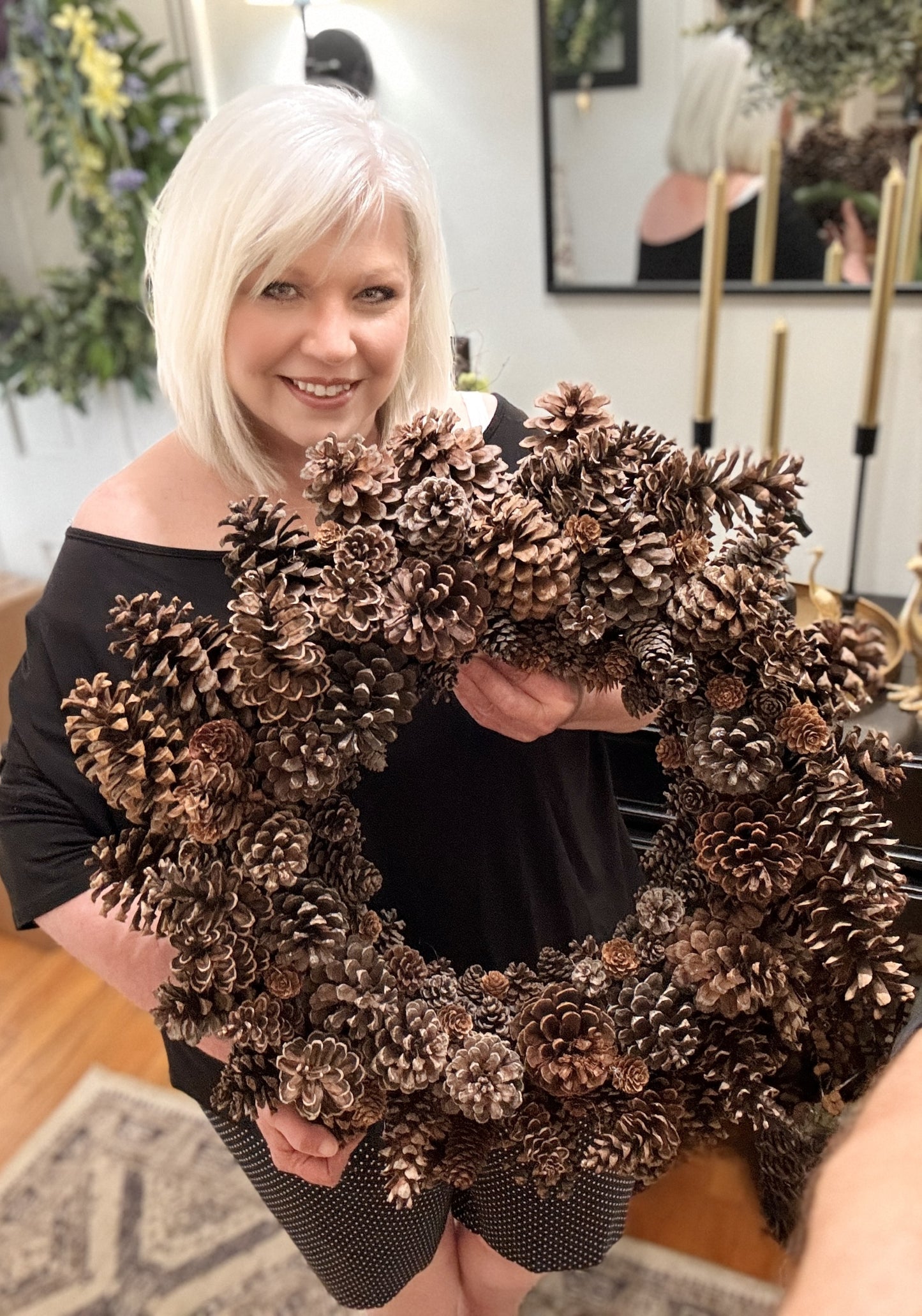 All Natural Pine Cone Wreath