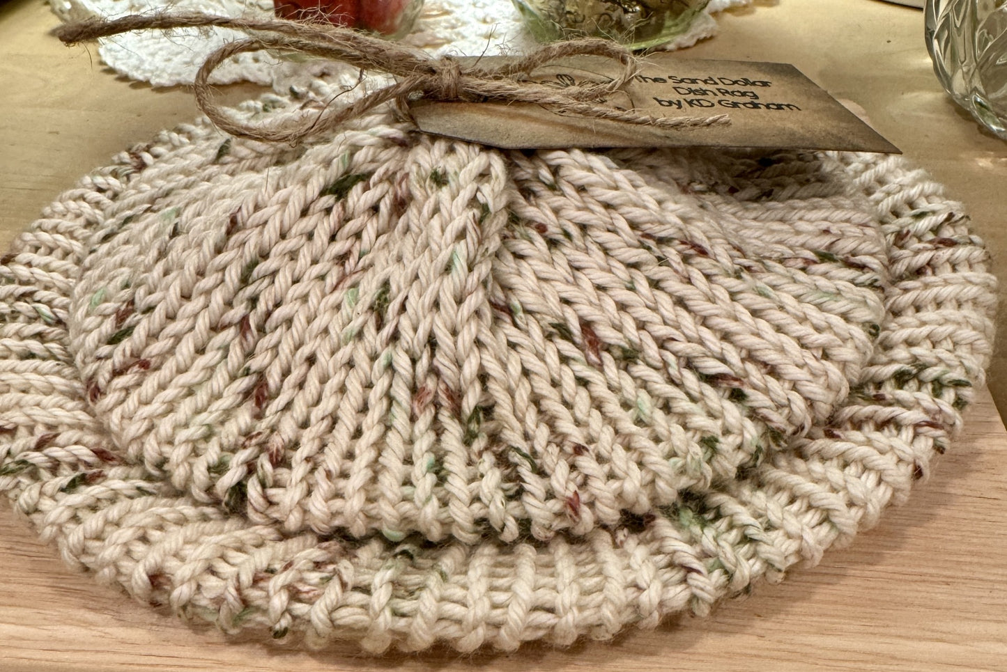 The Sand Dollar Dish Rag Set - By KD Graham